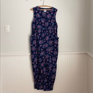 Vintage Laura Ashley Floral Corduroy Jumpsuit M